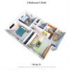 2 Bedrooms 1 Bath